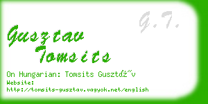 gusztav tomsits business card